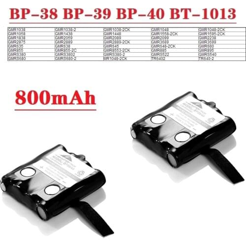 4.8v NI-MH Rechargeable Battery For Uniden Radio BP38 BP39 BP40 BT-1013 4.8V 800mAh For MOTOROLA TLKR4 T4 T5 T6 T7 T8 Cordless