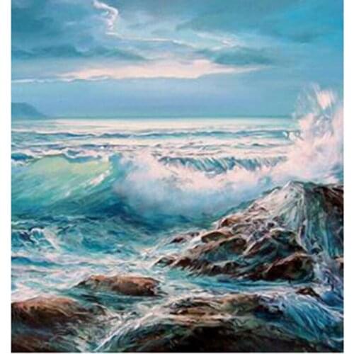 Diamond Painting 5D DIY Landscape Painting Seaside Cliff Scenery Picture Square/Round Diamond Cross Stitch Embroidery Art TX239