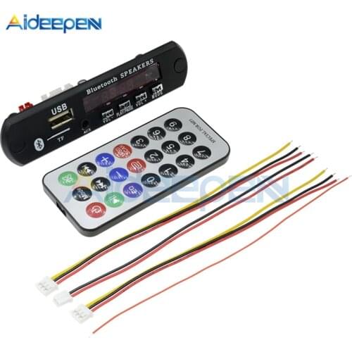 DC 12V Car Bluetooth MP3 Sound Card Decoder Board USB TF FM Radio Audio Module MP3 Player With Remote Control For Car