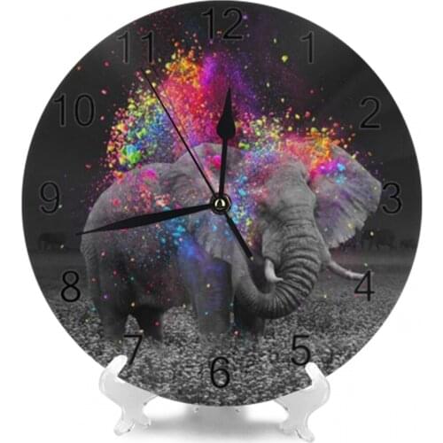 Big Elephant 25CM Wall Clock Decor Numeral Digital Dial Mute Silent Non-Ticking Battery Operated Clock Kitchen Wall Decor Clocks