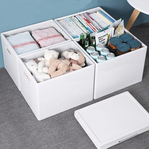 Home Supplies Wardrobe Clothing Shoe Storages Box Large Capacity Stationery Book Folding Plastic Box Toys Storage Boxes Bins