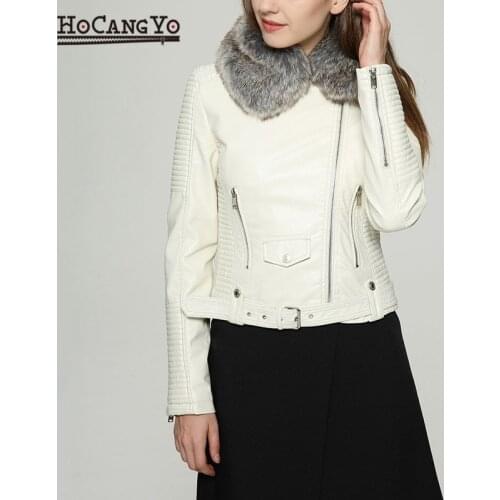 HOCANGYO Womens Winter Leather Jackets