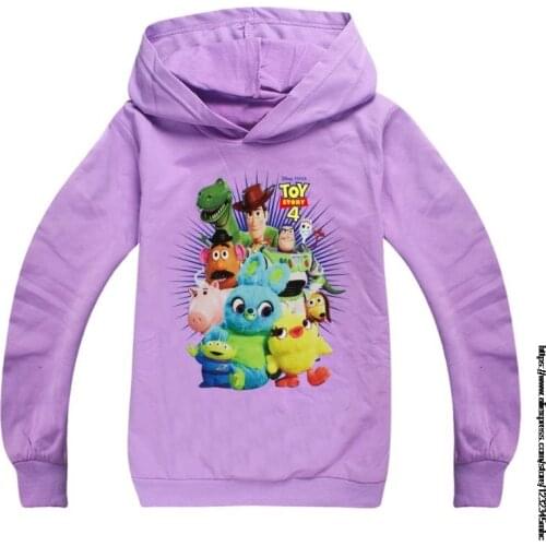 Toy Story 4 Kid Girl Spring Autumn Full Sleeve Hoodie Sweatshirt Child Baby Cartoon Hoody Coat Tops Jacket Color Clothing Disney