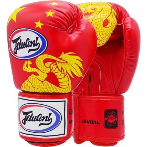 JDUanL Dragon Red Kids Adult MMA Muay Thai Sparring Boxing Gloves Kickboxing Martial Arts Contest Punch Training Mitts DDE