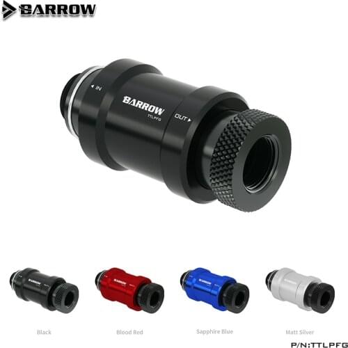 Barrow Hand Water Stop Valve, Flat Push Type Check, Male to Female Single-Tooth, Silver or Black 9 Colors TTLPFG