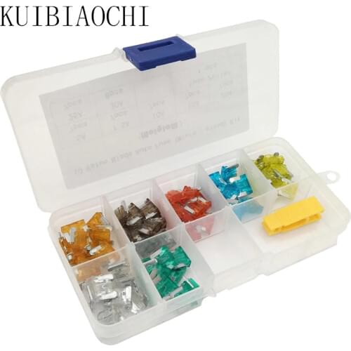70pcs/lot Fuse Box Auto Micro Fuse 7 Values Blade Mixed 5A 7.5A 10A 15A 20A 25A 30A Car Fuse Kit Assortment with Fuse Puller