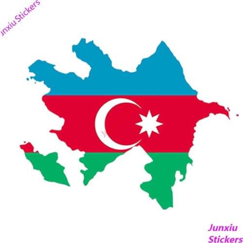 Car Styling Azerbaijan Map Flag Sticker Silhouette Helmet Fridge Laptop Bumper Door Decoration Accessories KK13*11cm