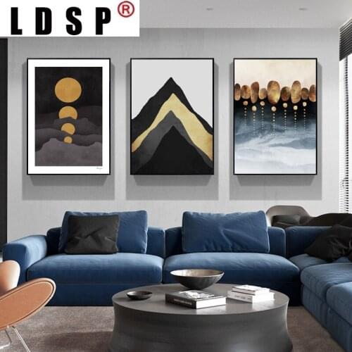 LDSP Lanscape Canvas Painting Abstract Geometric Pattern Posters Prints Modern Wall Art Picture Living Room Home Decoration