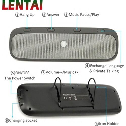 LENTAI 1Set Bluetooth Car Kit Speakerphone Wireless Speaker Phone For Peugeot 508 308 206 307 207 407 2008 Citroen C4 C5 Opel