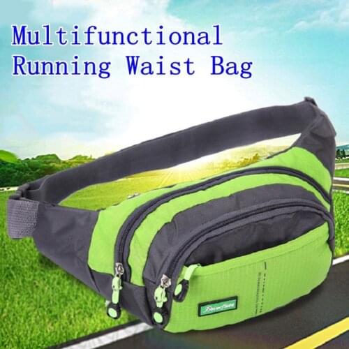 Multifunctional Sport Waist Bag Unisex Waist Packs Outdoor Travel Cycling Climbing Running Waist Bag With Adjustable Belt Strap