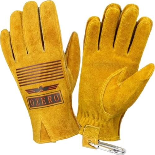 Multifunction Outdoor Sports Motorcycle Gloves Leather Genuine Cowhide Mechanical Biker Racing Riding Leather Gloves S2113