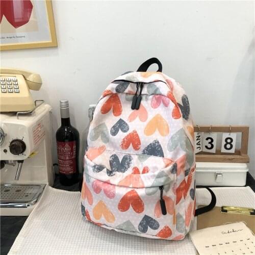 Fashion Casual College Student School Bags for Girl Teenage Female Schoolbag Womens Backpack Graffiti Printing School Backpacks