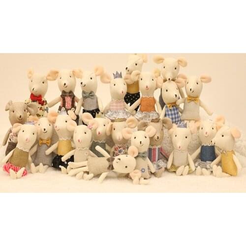 Mouse stuffed animals kids birthday gifts cute mice plush doll house 22 style toys christmas presents