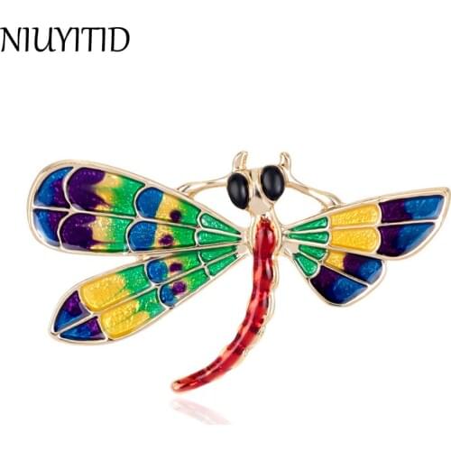 NIUYITID Dragonfly Brooches For Clothes