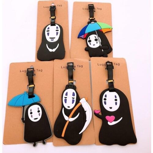Novelty Cartoon Suitcase Tag No Face man Cute Design Travel Accessories Bag Tag Soft PVC akcesoria podrozne Boarding Luggage Tag