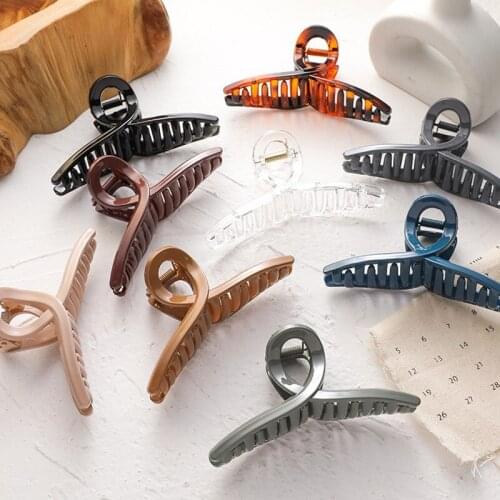 Colorful Leopard Plastic Hair Claw Clip Headdress Vintage Acrylic Fashion Printing Hair Accessories Hairpins Hair Crab Wholesale