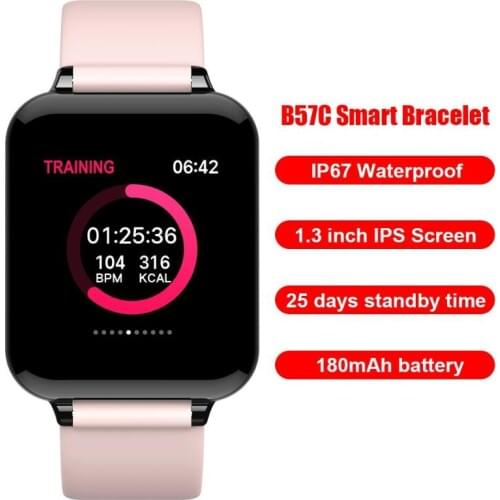 New Portable B57C 1.3 Inch Smart Bracelet Fitness Tracker IP67 Waterproof Multi-function Health TestingSmart Band Drop Shipping