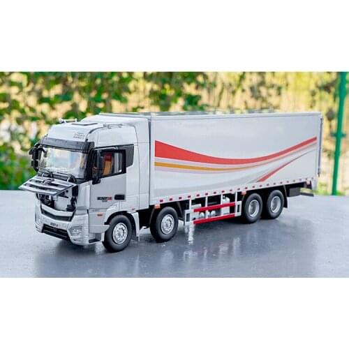 Original Collectible 1:36 Foton Auman Est-a 8x4 Container Van Truck Vehicles Diecat Toy Model for Decoration