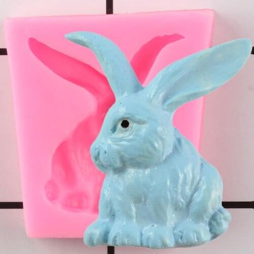 Easter Rabbit Silicone Mold Cupcake Topper Fondant Molds Cake Decorating Tools Chocolate Gumpaset Polymer Clay Candy Moulds