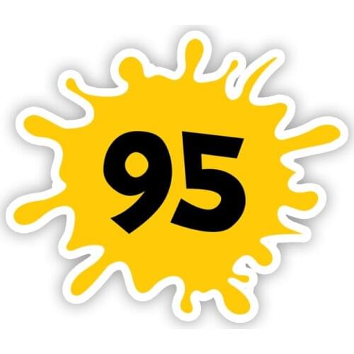 B0170 11*13 cm Self-adhesive Decal Number 95 Gasoline Car Sticker Waterproof Auto Decors on Fuel Cap