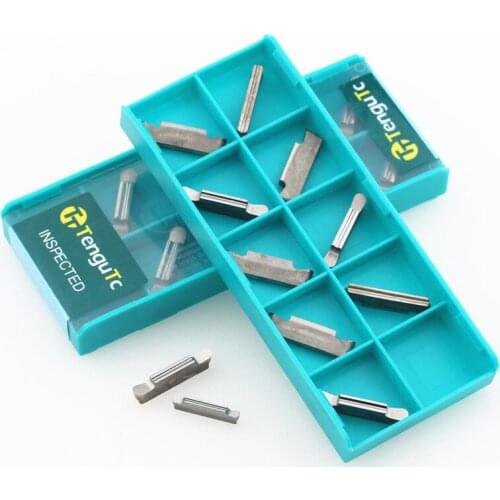 10PCS MGGN200R MGGN300R MGGN400R MGGN500R K10 Slotting Blade Carbide Tool Aluminum Knife Grooving Inserts