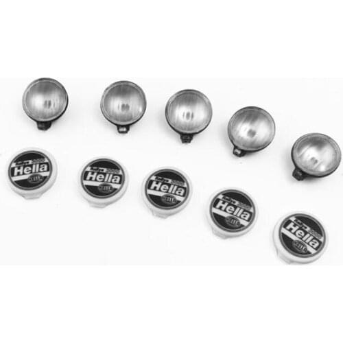 Rc model car shell 5pcs roof spotlight cup hella 3000 set for 1/10 rc crawler axial scx10 ii jeep 90046 wraith yeti trx4 D90 TF2