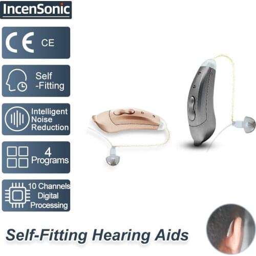 Self-Fitting Hearing Aids Audifonos Mini Digital 10-Channel Wireless Ear Sound Amplifiers for Deafness/Elderly Drop Shipping