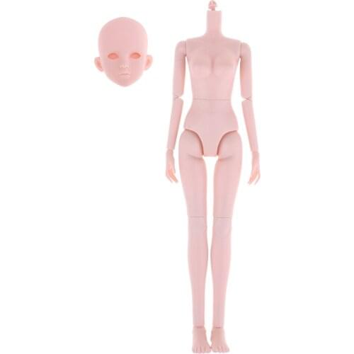 1/4 Bjd Doll Head Sculpt & Doll Female Ball-Jointed Doll Body Parts, Made of High Grade Plastic