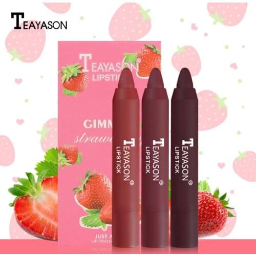 TEAYASON 3/4pcs/set Lipstick Pen Small Box Matte Long Lasting Lip Liner Waterproof No Fading Popular Portable Makeup Gift TSLM1
