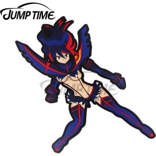 Jump Time 13 x 12.7cm Ryuko Kill La Kill Bumper Car Stickers Refrigerator Vinyl Decal Occlusion Scratch Anime Car Assessoires