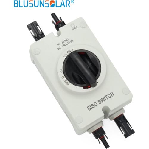 1 PCS Solar Electrical Isolator Switch 1000V DC Isolator Switch with 2 pairs Solar Connectors for Solar Power System