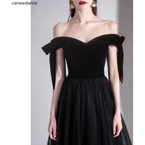 2020 Exquisite Women Mesh Dress Off Shoulder Qipao Sexy Backless Lacing Long Black Prom Dress Vestidos Robe De Soiree