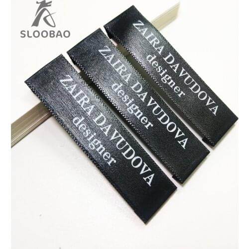 Customized printed 1000pcs satin washable/washing care/main labels/tags for garment clothes/clothing/bags/shoes silk ribbon