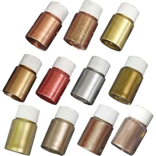 11 Colors Metallic Epoxy Resin Color Pigment Metallic Mica Powders Resin Colorant Dye Resin Pearl Powder Craft DIY Kit DropShip