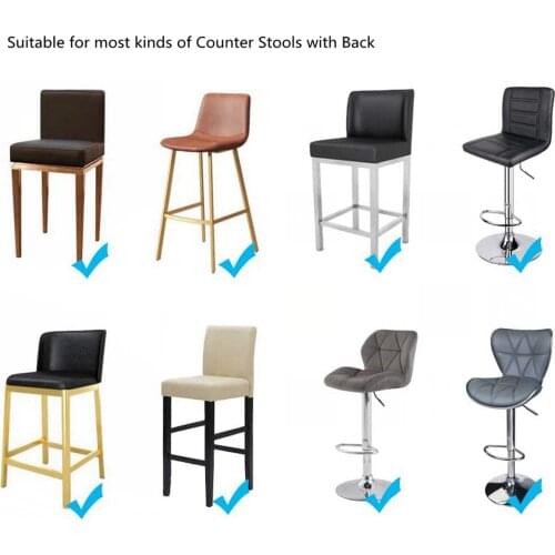 Bar Stretch Stool Chair Cover Soft Kitchen Resturant Dining Chair Seat Covers Seat Cushion Slipcover for Furniture Protector