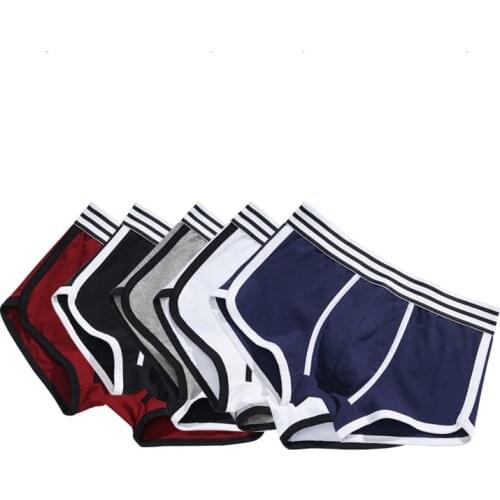 5pcs/lot Men Underwear Boxer Cotton Cuecas Boxers Mens Boxer Shorts Underwear Sexy U Convex Pouch Man Breathable Mens Panties