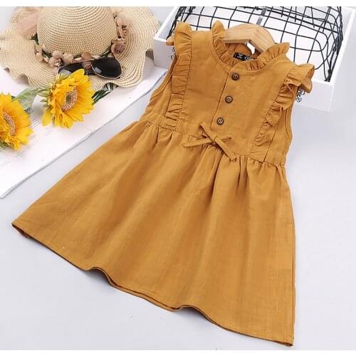 Infant Girls Princess Dress Costumes Children Casual Summer Kids Children Sleeveless Dress Up Clothing For 1-6 Years