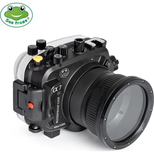 For Sony A7 with Accurate Alarm Buzzer Equipment Seafrogs 40m/130ft Underwater Waterproof Housing Diving Case