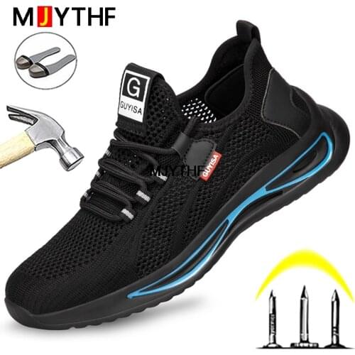 Breathable Work Shoes For Men Women Safety Shoes Men Anti-Smash Anti-Puncture Indestructible Shoes Protective Steel Toe Shoes