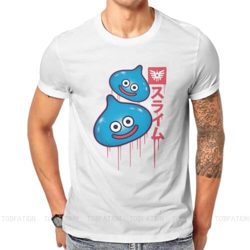 Slimes Round Collar TShirt Dragon Quest Dragonlord Hero Game Pure Cotton Basic T Shirt Mans Tops New Design Oversized Big Sale