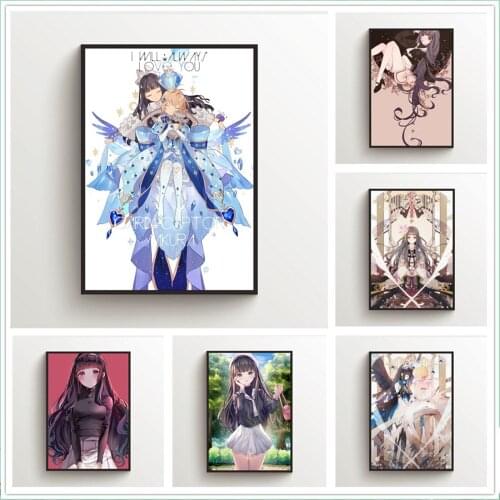 WTQ Canvas Painting Anime Posters Card Captor Sakura Daidouji Tomoyo Wall Decor Wall Art Picture for Living Room Decor