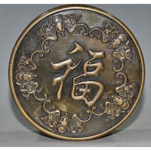 China brass archaize ink box crafts statue