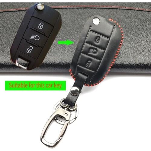 For Peugeot 3008 208 308 508 408 2008 RCZ 407 307 4008 remote protecte Key fashion style fob leather case cover skin shell cover