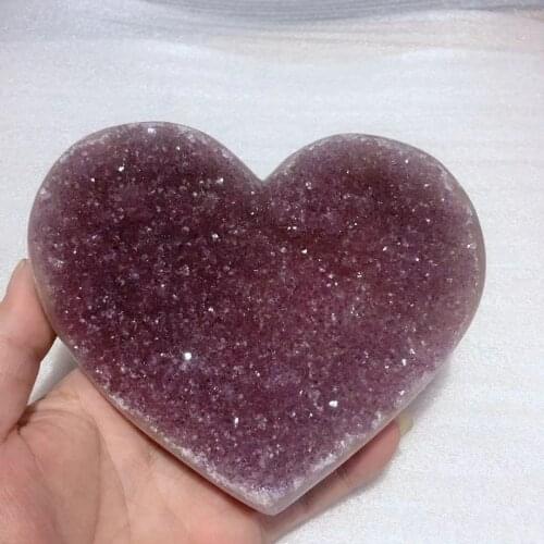 Natural heart - shaped crystal gem quartz cluster crystal sample 1PC