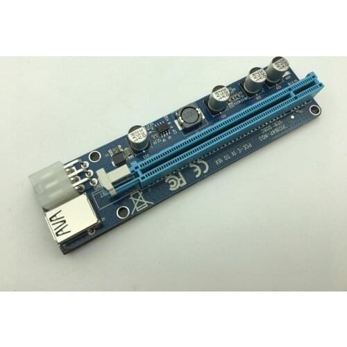 Riser 008C PCI-Express 1X to 16X PCI-E Extender Riser Card 60CM USB 3.0 Cable SATA 15Pin to 6Pin Power for BTC Antminer Mining
