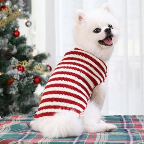 Christmas Pet Dog Clothes Winter Warm Puppy Dog Cat Sweater Yorkies Shih Tzu Pullover Small Pets Dogs Clothing Pet supplies