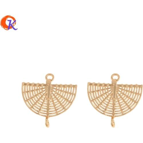 Cordial Design 20Pcs 20*20MM Jewelry Accessories/DIY Connectors/Genuine Gold Plating/Sector Shape/Hand Made/Earring Findings