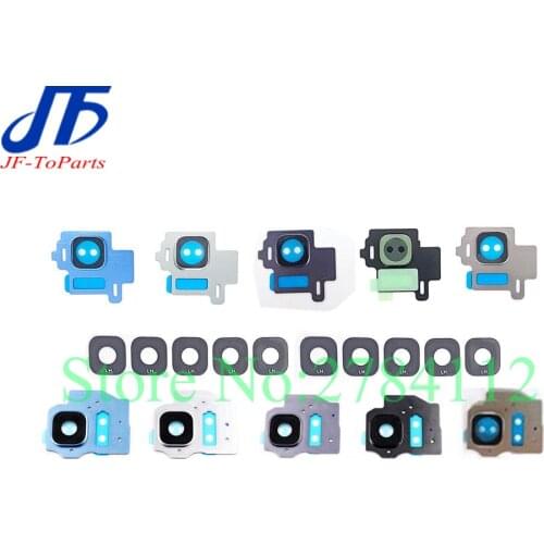 20pcs Back Rear Camera Glass Lens For Samsung Galaxy S8 S9 Plus S7 Camera Lens With Flash Light Cover Sticker Replacement Repair