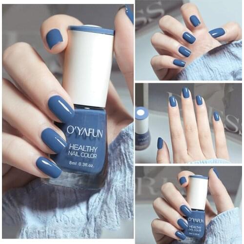 8ML Manicure Nail Art Tearable Quick Dry Normal Without Lamp Nail Polish Glitter Sequins Uv Varnish Matte Watercolor Drops Nails