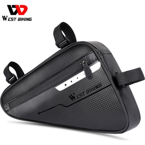 WEST BIKING Cycling Bag Front Tube Frame Bags Waterproof MTB Road Triangle Pannier Repair Tool Package Bike Bicycle Tube Bag